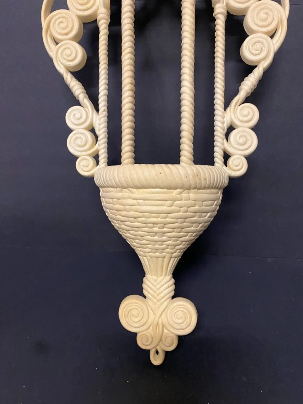 Handcrafted Homco Cream Wall Pocket Planter - Decorative Home Wall Decor